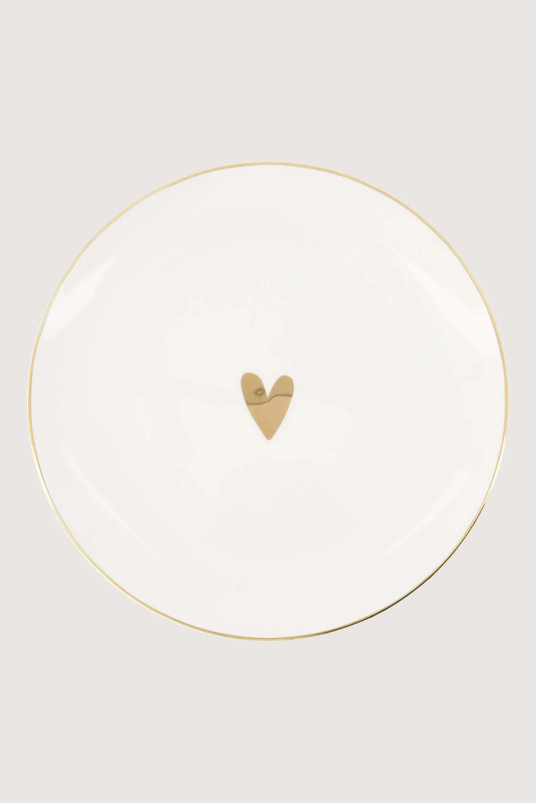 ontbijtbord hartje | wit / goud - Afbeelding 2
